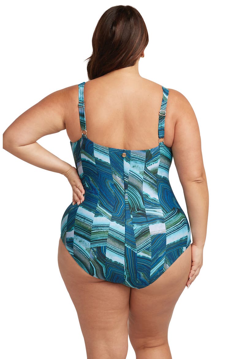 Chalcedony Monet DD- & E-Cup Underwire One-Piece Swimsuit, Alternate, color, TEAL