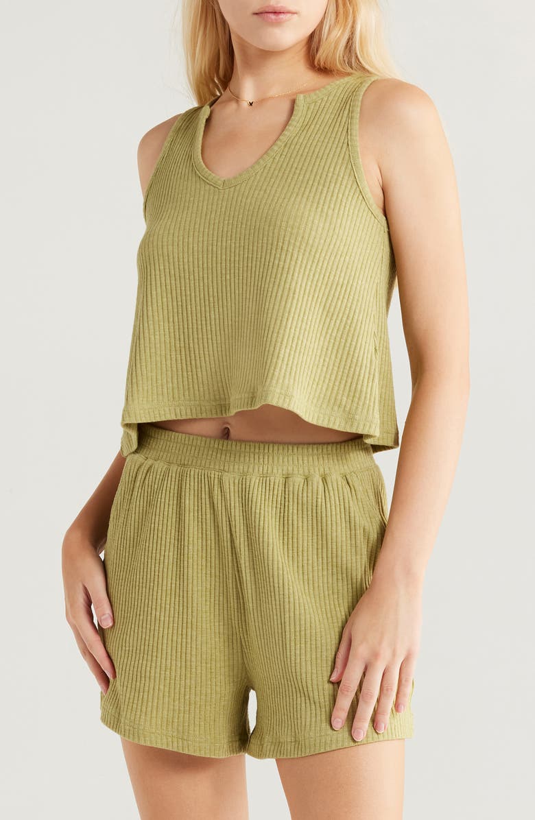 Billabong Aya Rib Tank, Main, color, Avocado