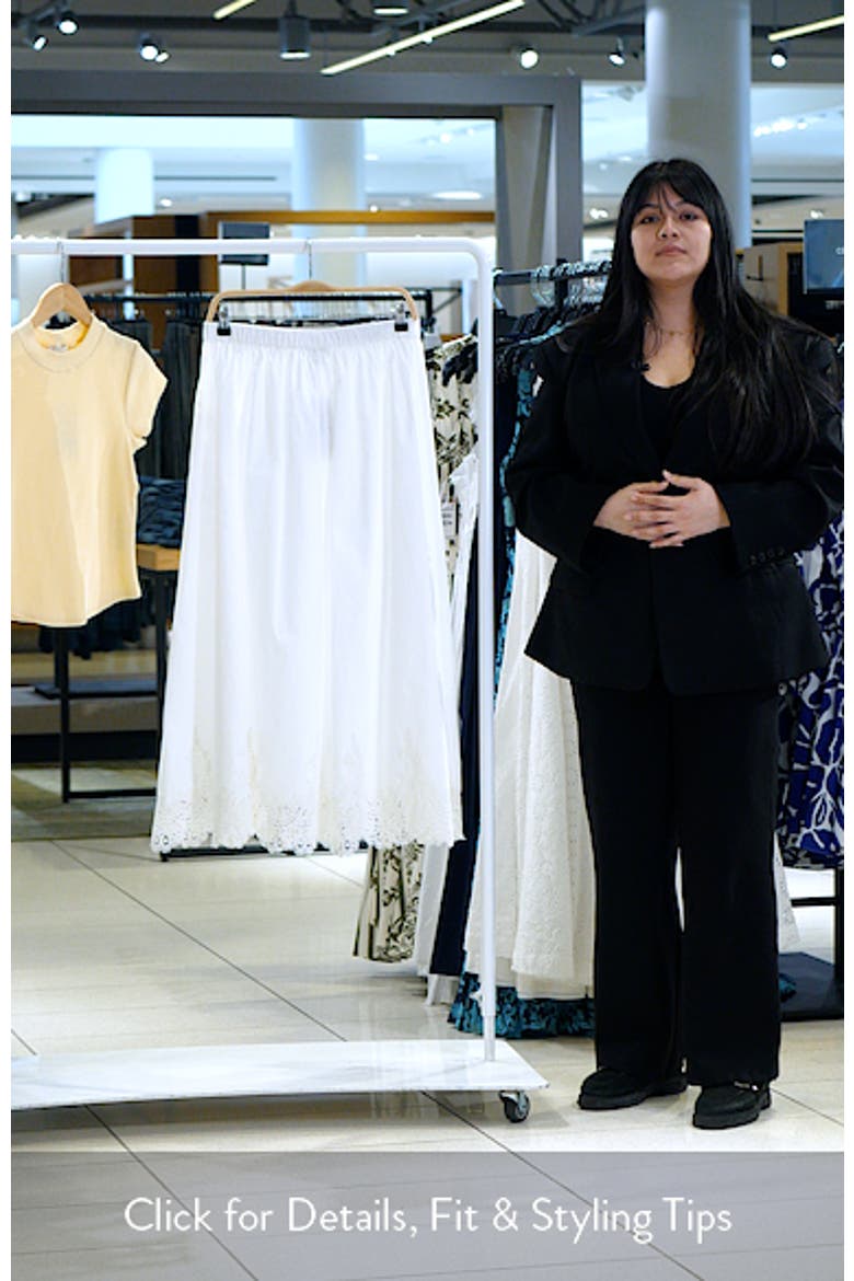 Lace Hem Cotton Maxi Skirt video