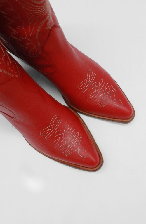 Stivali New York Unstoppable Western Cowboy Boots In Red
