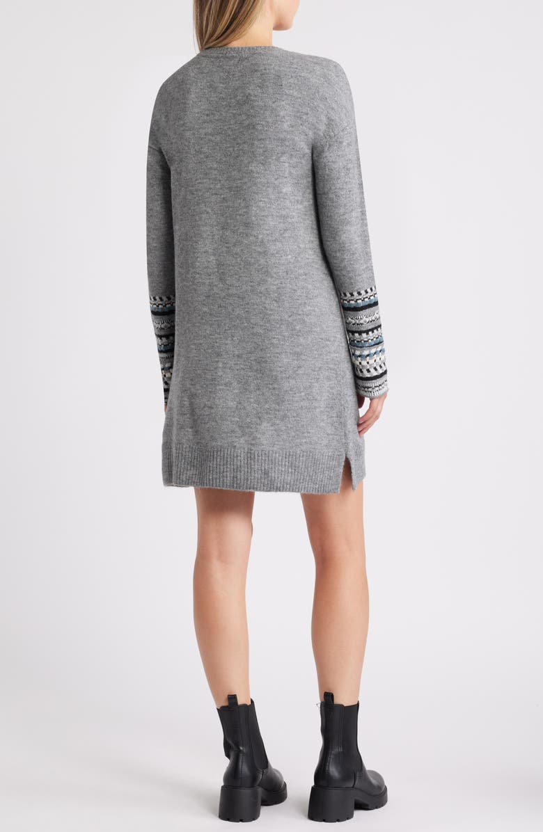 Hatley Sadie Jacquard Detail Long Sleeve Sweater Minidress, Alternate, color,