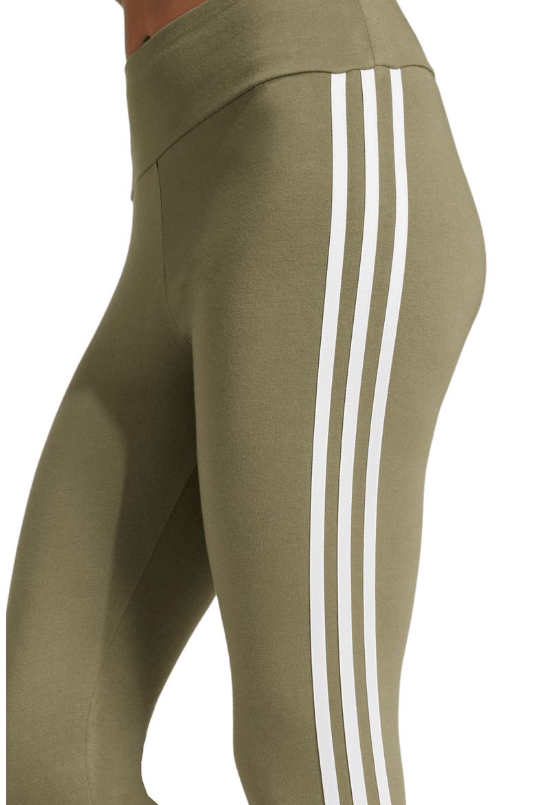 Adicolor 3-Stripes Leggings, Alternate, color, OLIVE STRATA