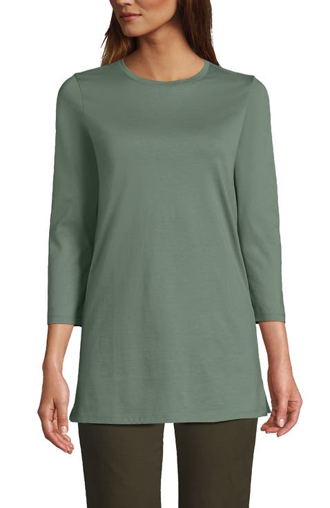 3/4 Sleeve Cotton Supima Tunic