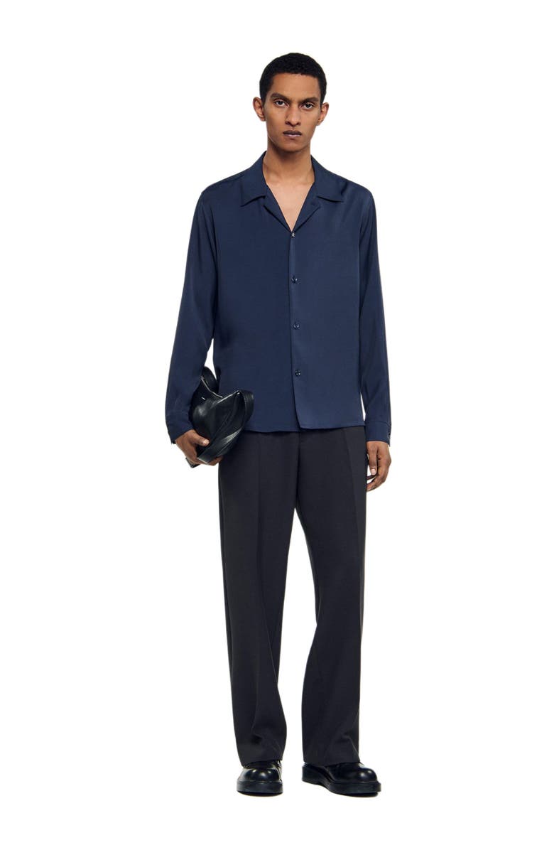 SANDRO Floaty shirt, Alternate, color, Navy Blue