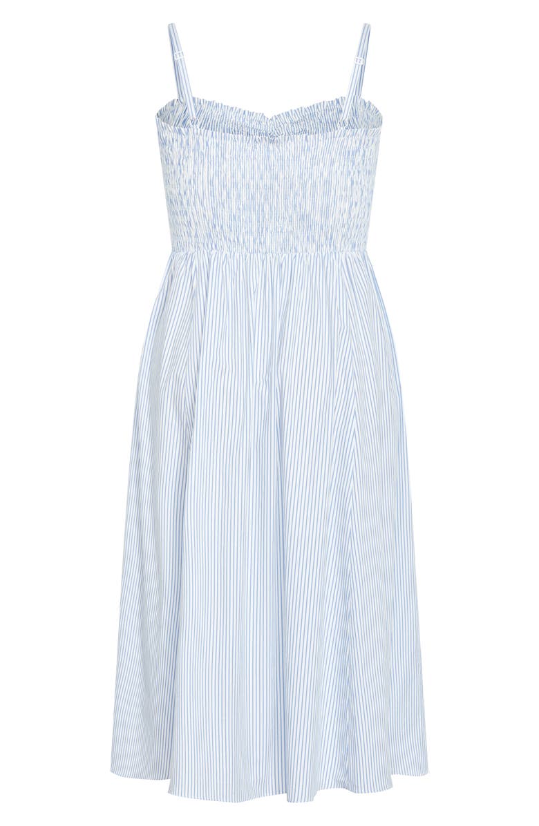 City Chic Vacation Stripe Sleeveless Maxi Dress, Alternate, color, Blue Stripe