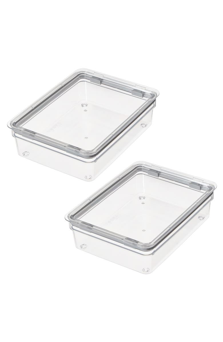 iDesign Large Food Storage Bin with Airtight Lid - Set of 2 - Clear, Main, color, Clear