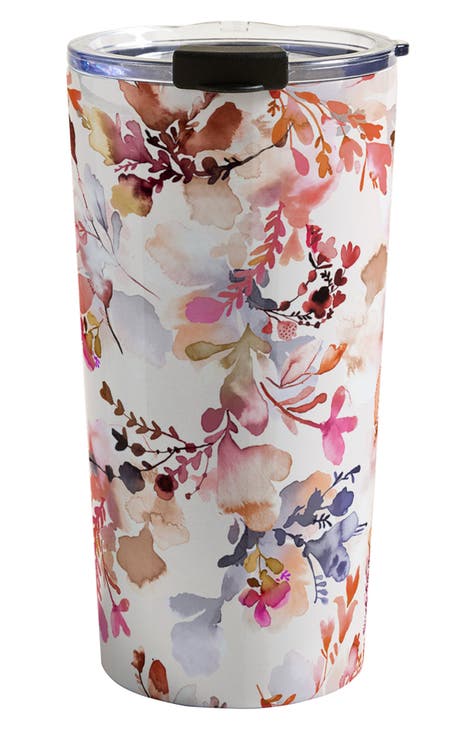 Ninola Design Fall Flower Watercolor Tumbler