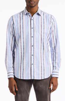 Robert Graham Drakeswood Stretch Cotton Button-Up Shirt