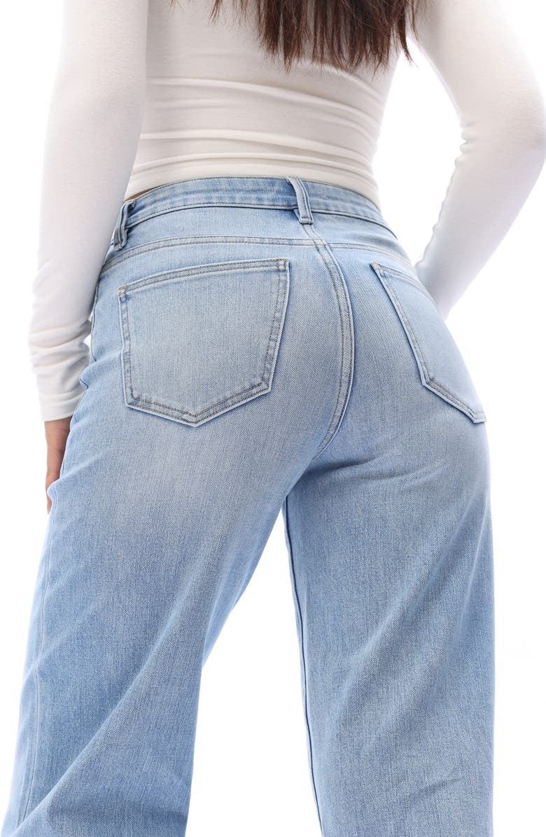 Bayeas Cuffed Straight Leg Jeans, Alternate, color, 