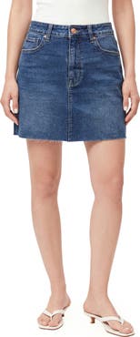Kensie The High Waist Denim Miniskirt