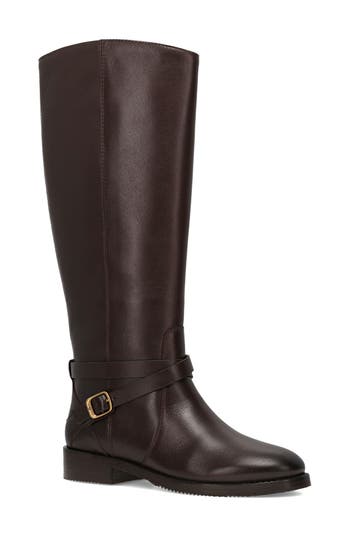 Frye Melissa Button Knee High Riding Boot In Brown