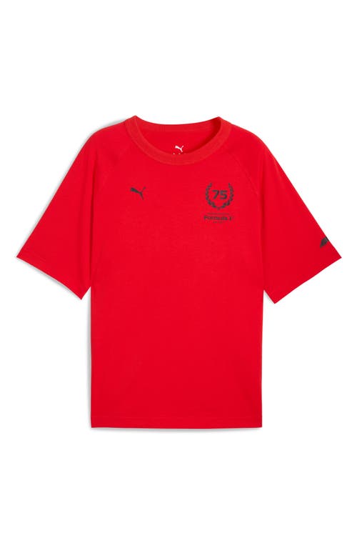 Puma F1 75 Years Cotton Graphic T-shirt In Red