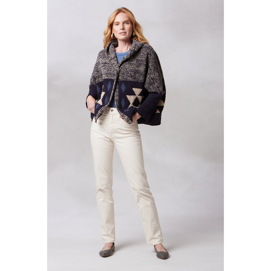 KASHWERE APPAREL CROPPED PATTERNED JACKET