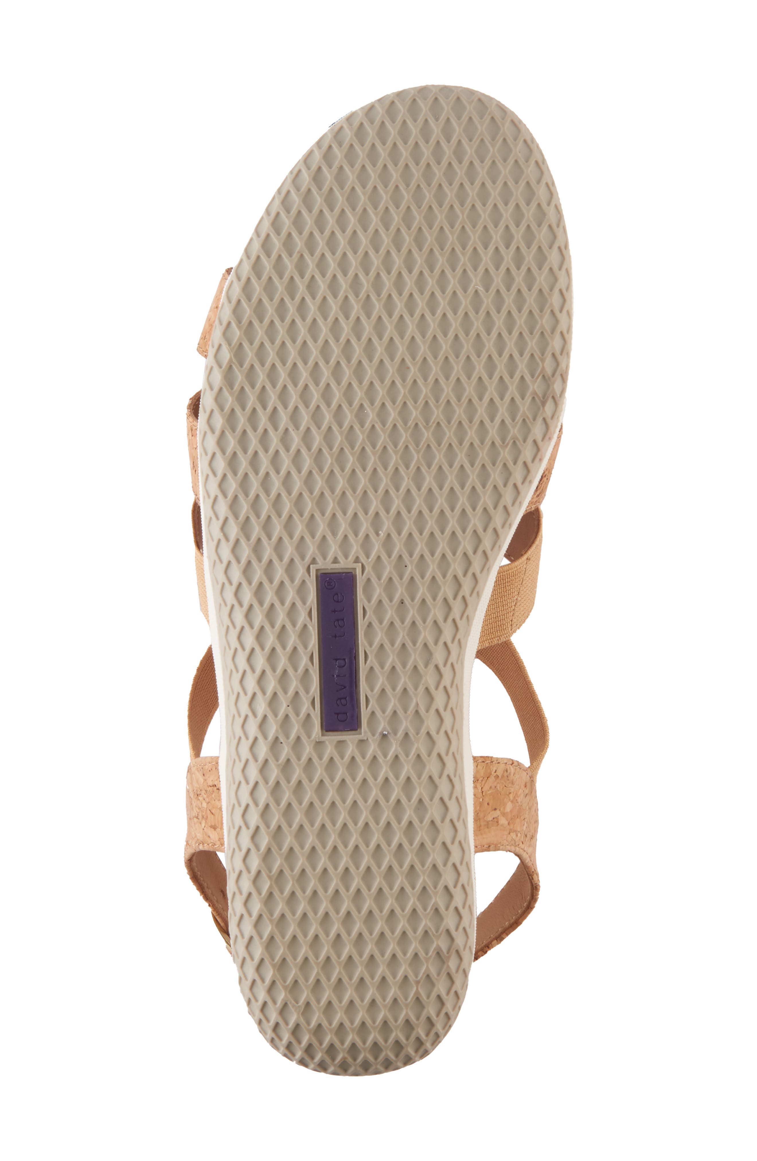 David Tate Quilt Slingback Sandal, Alternate, color, Cork
