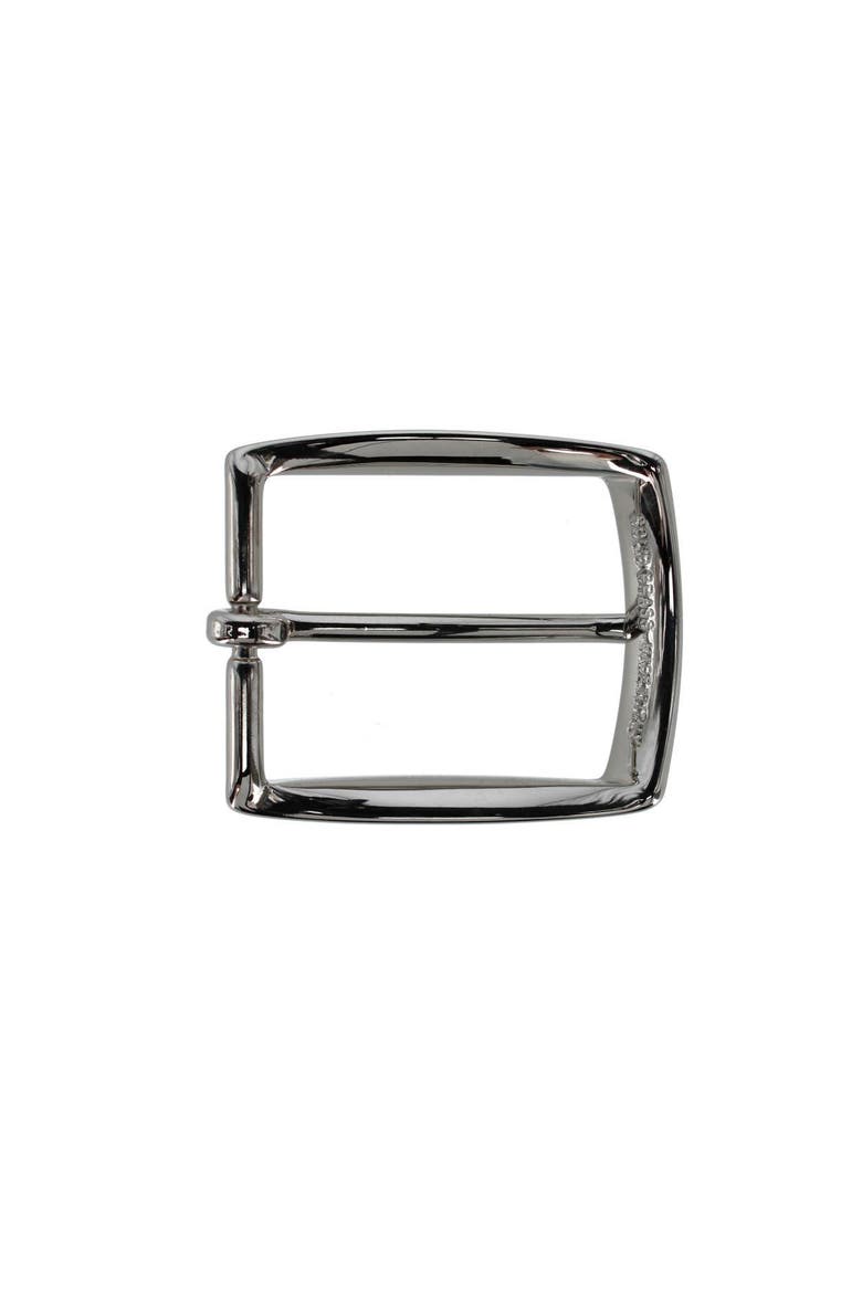 35mm Italian Solid Brass Vaulted Style Harness Belt Buckle, Alternate, color, Shiny Nickel