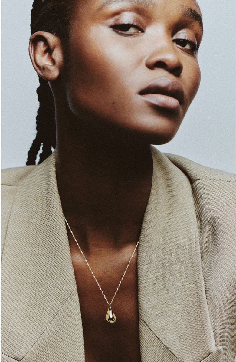 Otiumberg 14kt Gold Vermeil Fluid Pebble Necklace, Alternate, color, Yellow Toned Gold