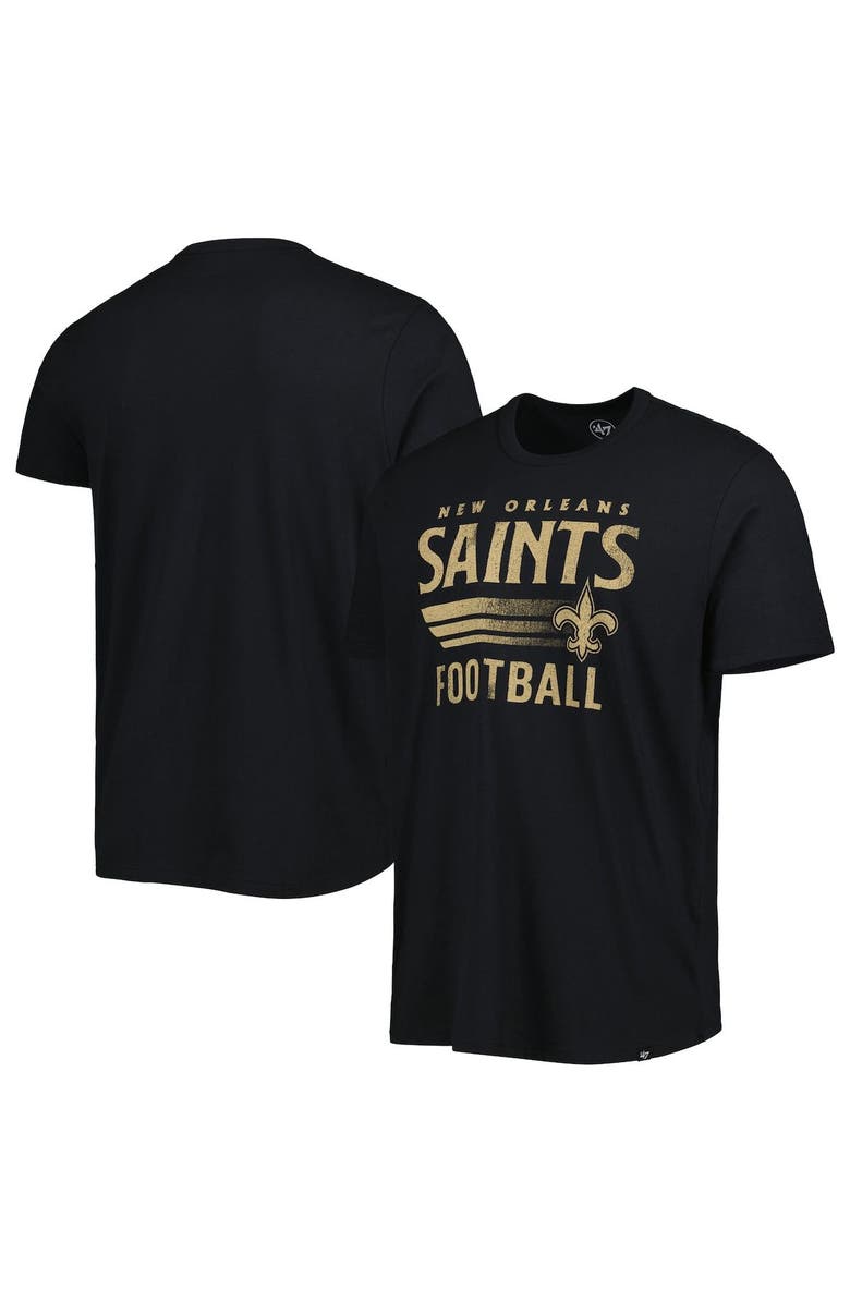 '47 Men's '47 Black New Orleans Saints Wordmark Rider Franklin T-Shirt, Main, color, Black
