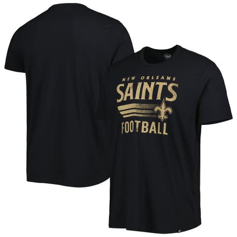 Men's '47 Black New Orleans Saints Wordmark Rider Franklin T-Shirt