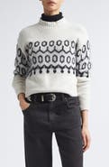 Eleventy Mock Neck Wool Blend Sweater