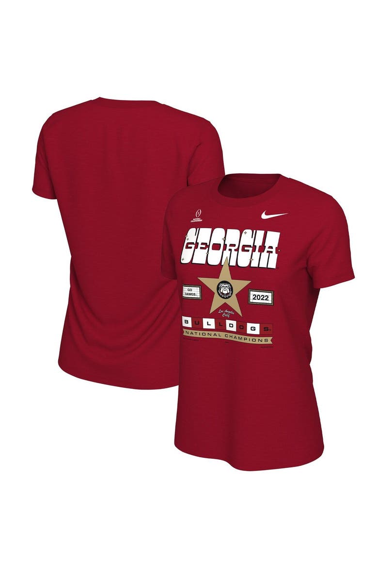 Women's Nike Red Georgia Bulldogs College Football Playoff 2022 National Champions Star Celebration T-Shirt, Main, color, Red