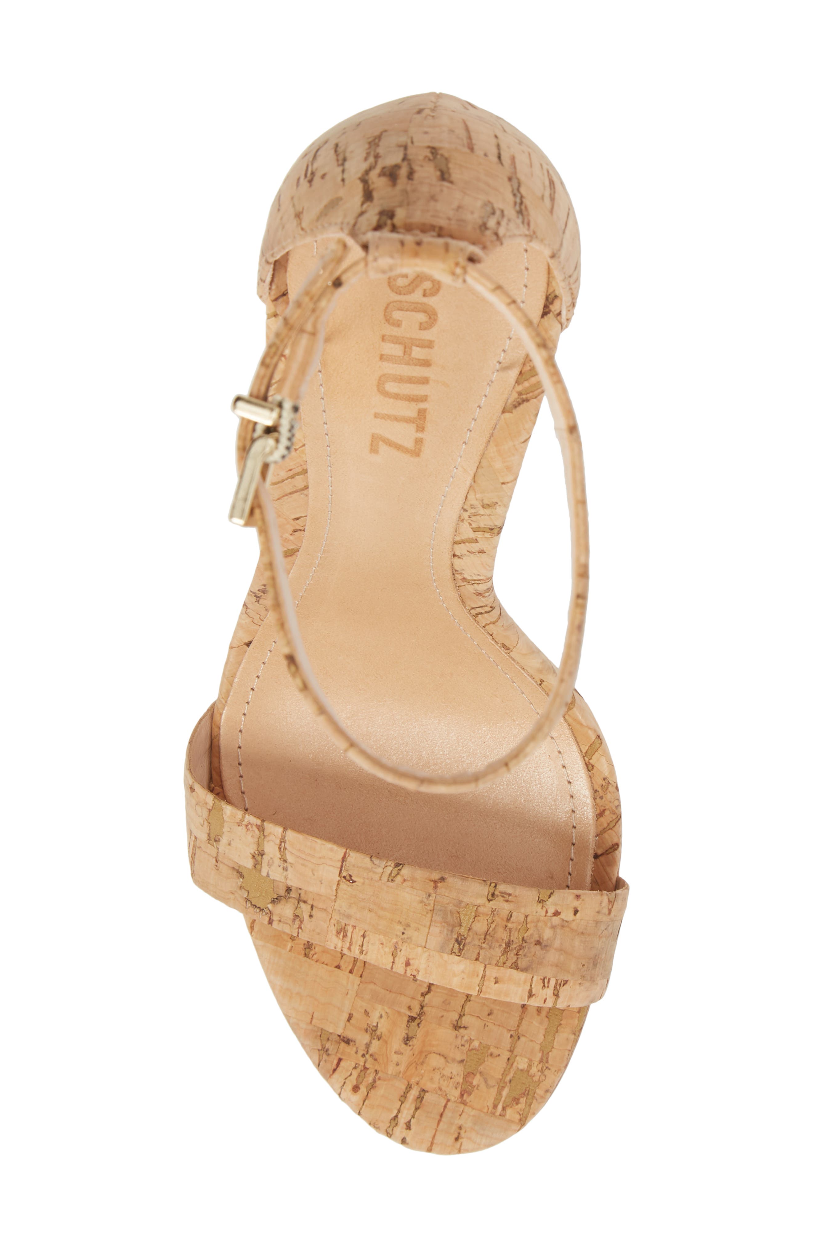 Schutz Enida Sandal, Alternate, color, Cork