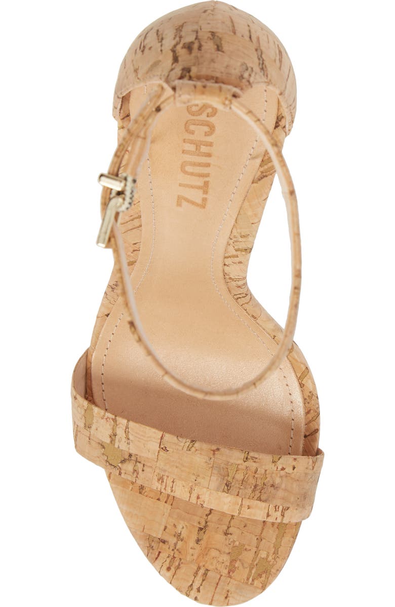 Schutz Enida Sandal, Alternate, color, Cork