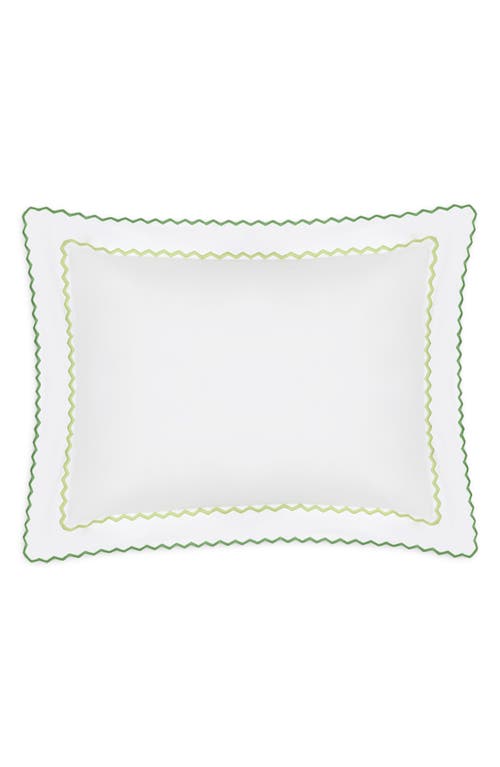 Matouk Axel Embroidered Boudoir Pillow Sham In Green