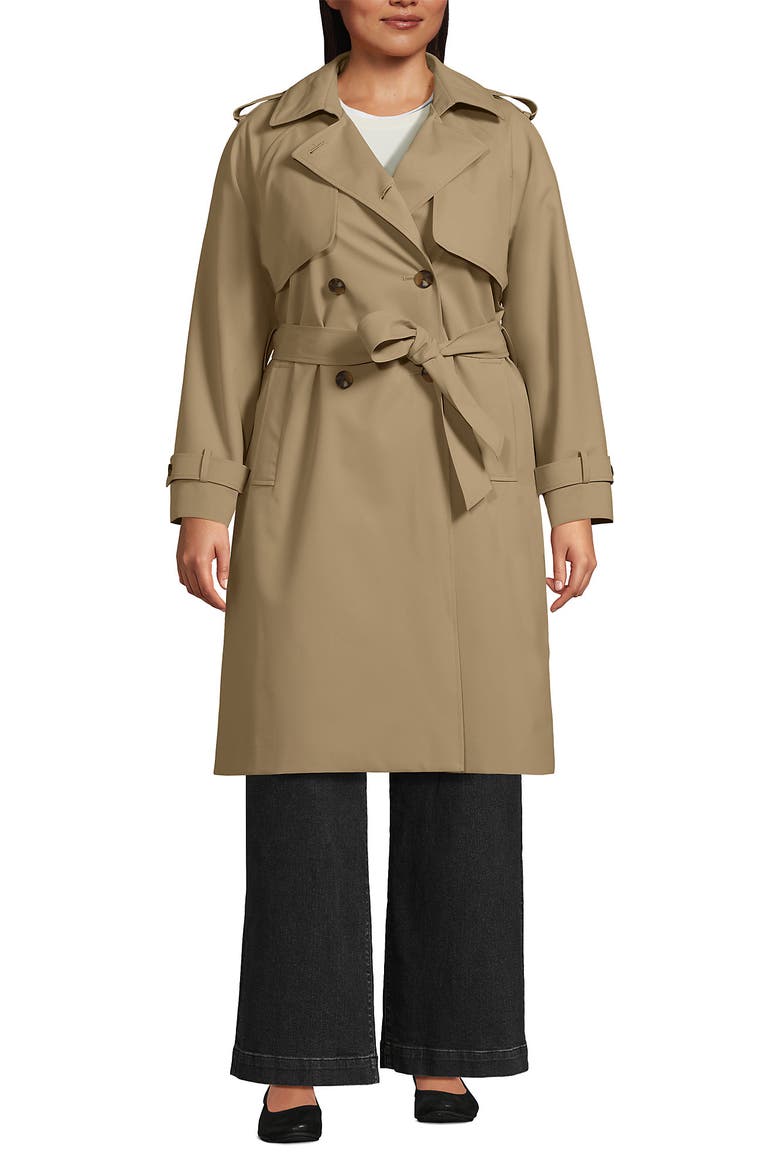 Squall Waterproof Modern Trench Coat, Main, color, Desert Tan