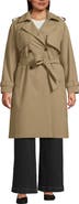 Lands' End Plus Size Squall Waterproof Modern Trench Raincoat