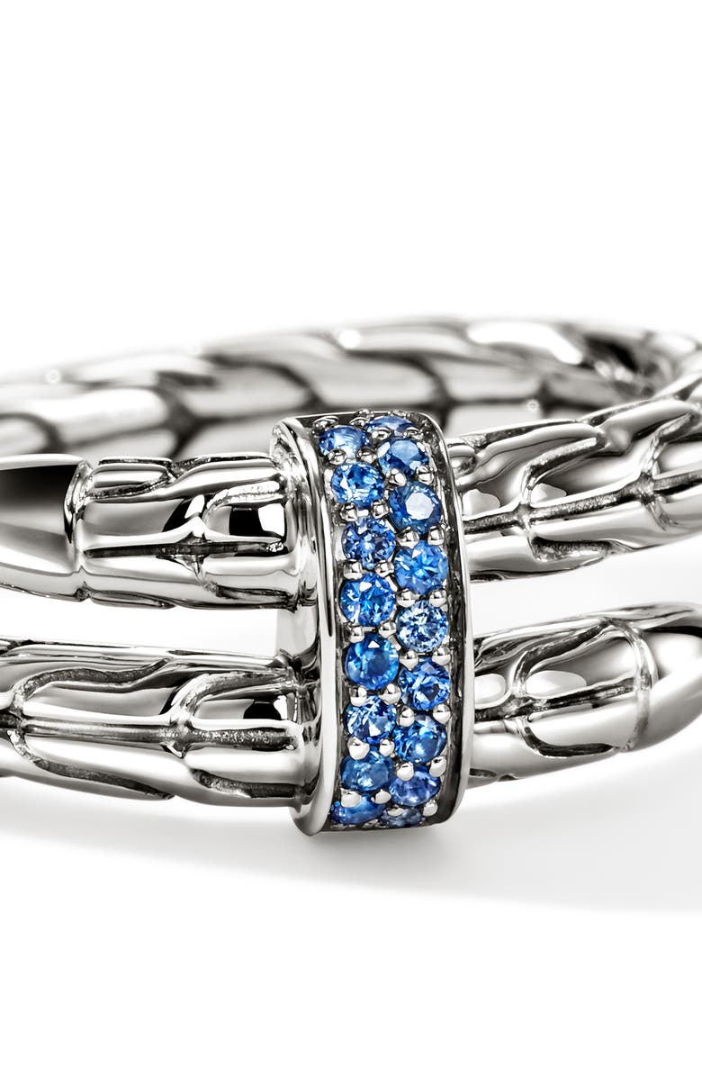 John Hardy SPEAR SILVER SINGLE, Alternate, color, Blue Sapphire