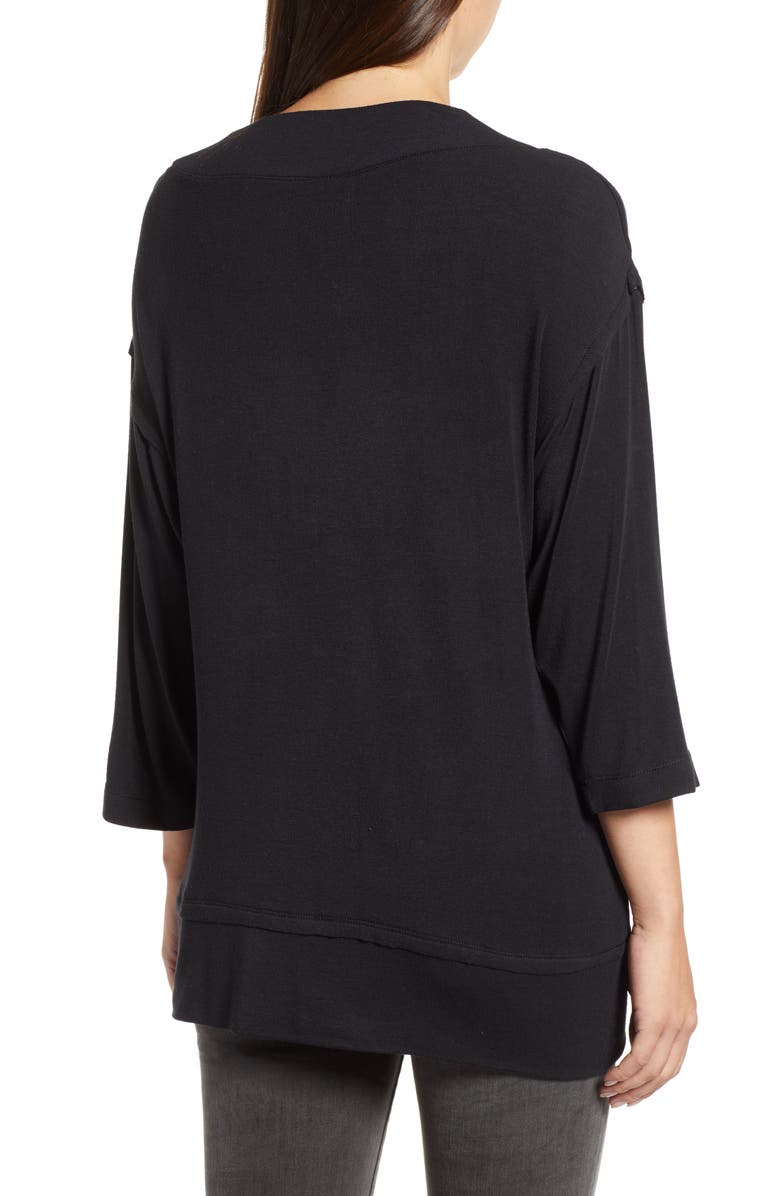 Bobeau Wide Seamed Tunic Tee, Alternate, color,