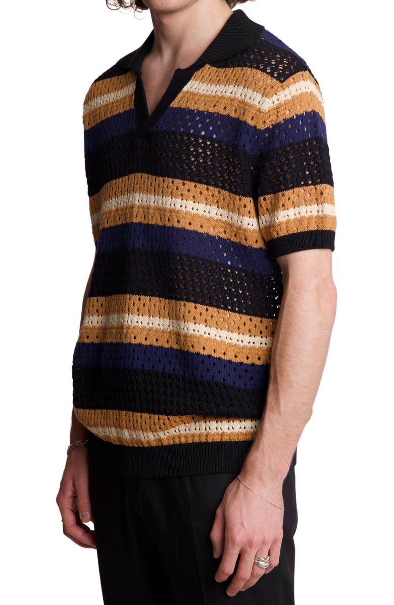 PAISLEY & GRAY Open Knit Johnny Collar Polo, Alternate, color,