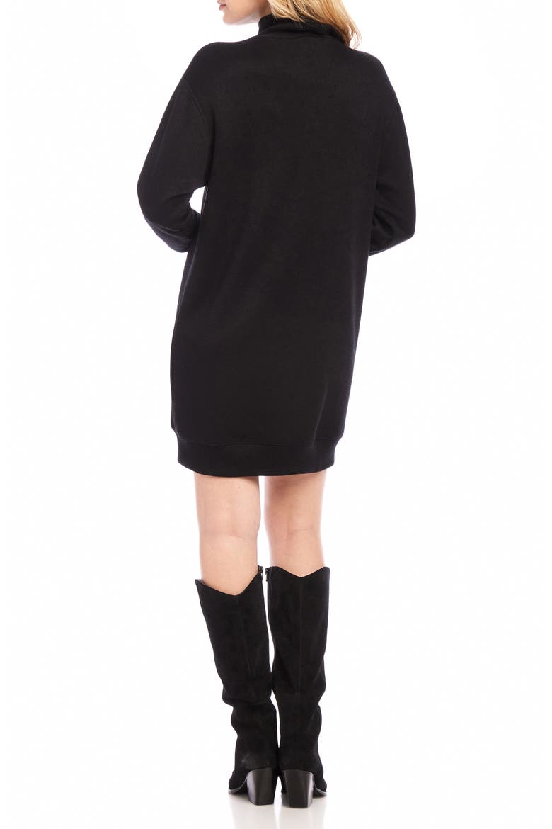 Long Sleeve Turtleneck Sweater Dress, Alternate, color, BLACK