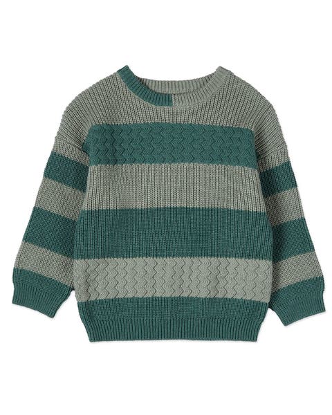 Kid's 2-Tone Striped Cotton Pullover Sweater (Toddler, Little Kid & Big Kid)