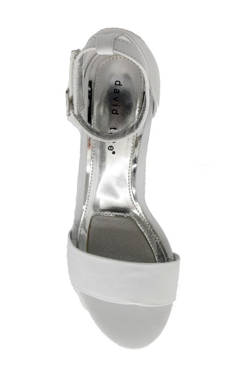 David Tate Timeless Ankle Strap Sandal In White