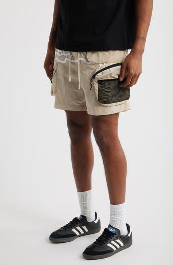 Running Dog Graphic Cargo Hiker Shorts