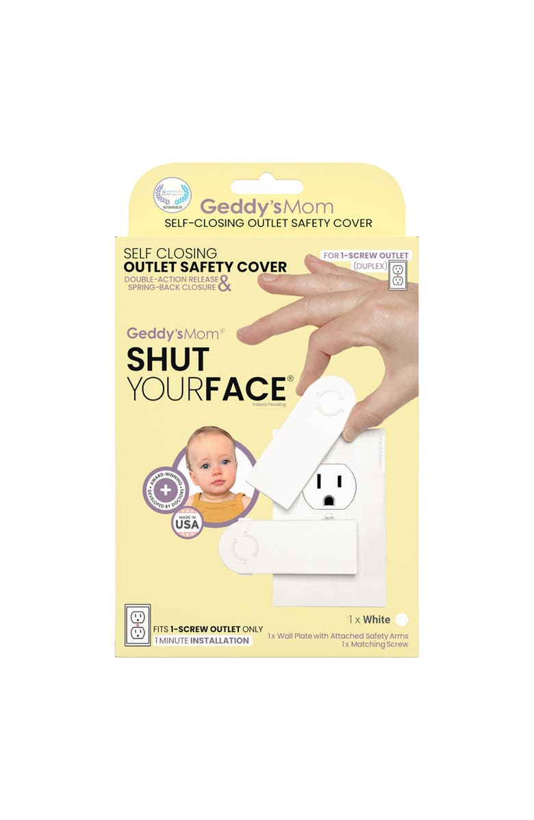 Geddy's Mom Selfclosing Outlet Safety Cover Babyproof, Main, color, 