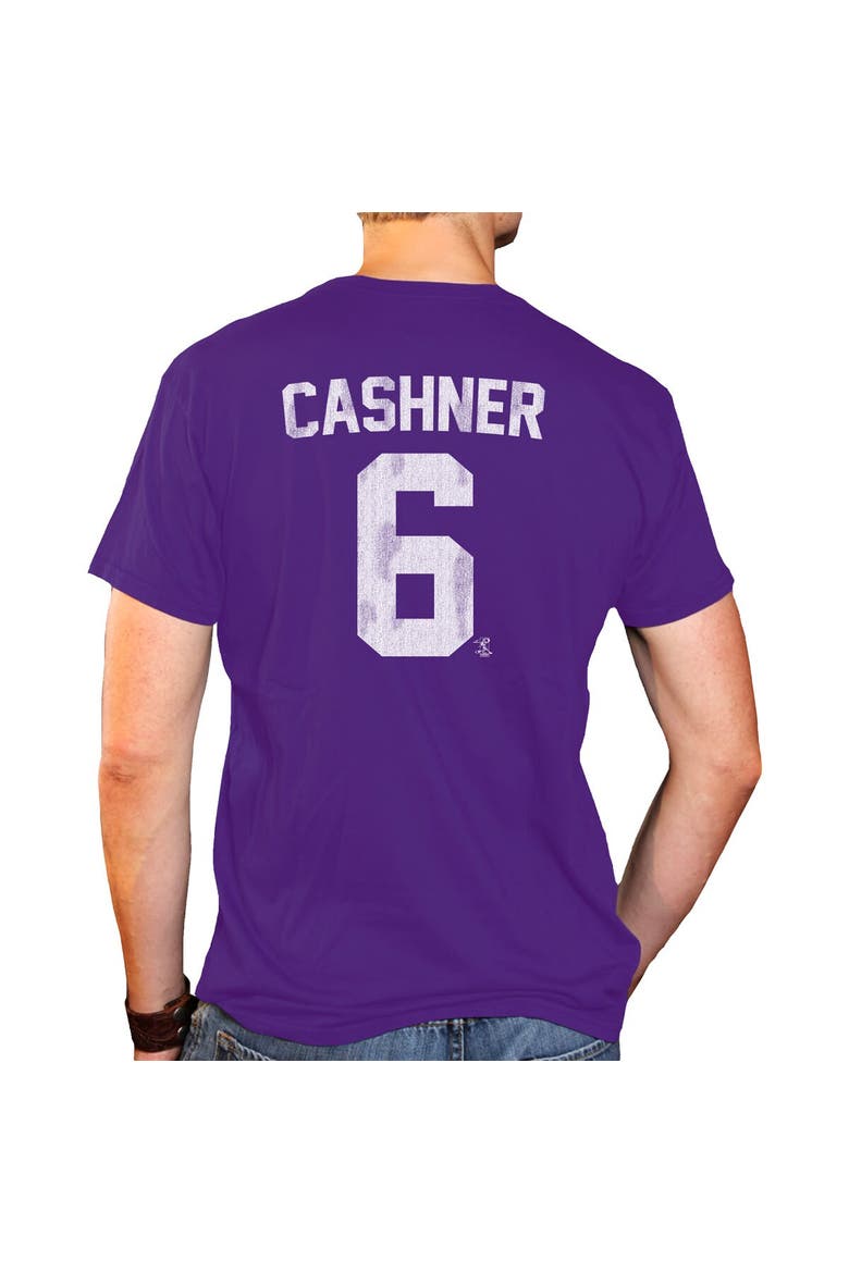 Men's Original Retro Brand Andrew Cashner Purple TCU Horned Frogs NCAA Baseball T-Shirt, Alternate, color, Purple