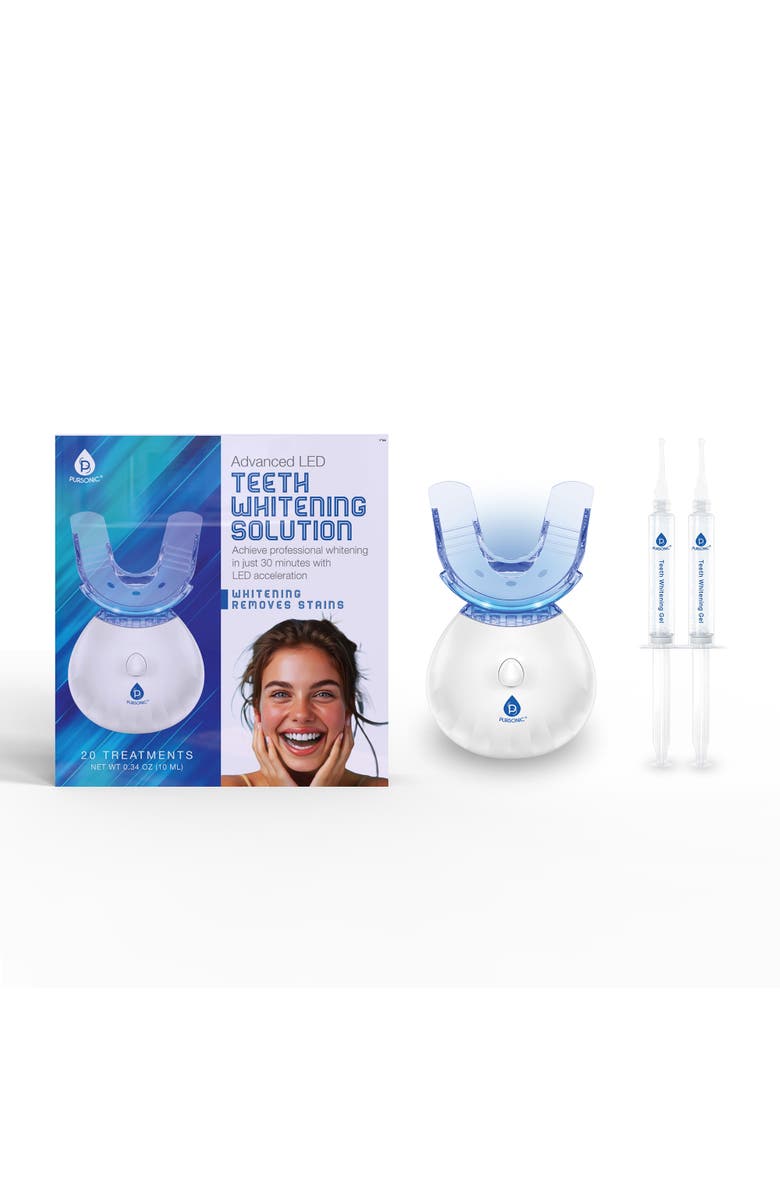 PURSONIC Advanced LED Teeth Whitening Solution, Main, color, White
