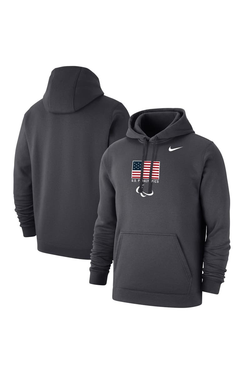 Nike Men's Nike Anthracite Team USA Fleece Pullover Hoodie, Main, color, Anthracite