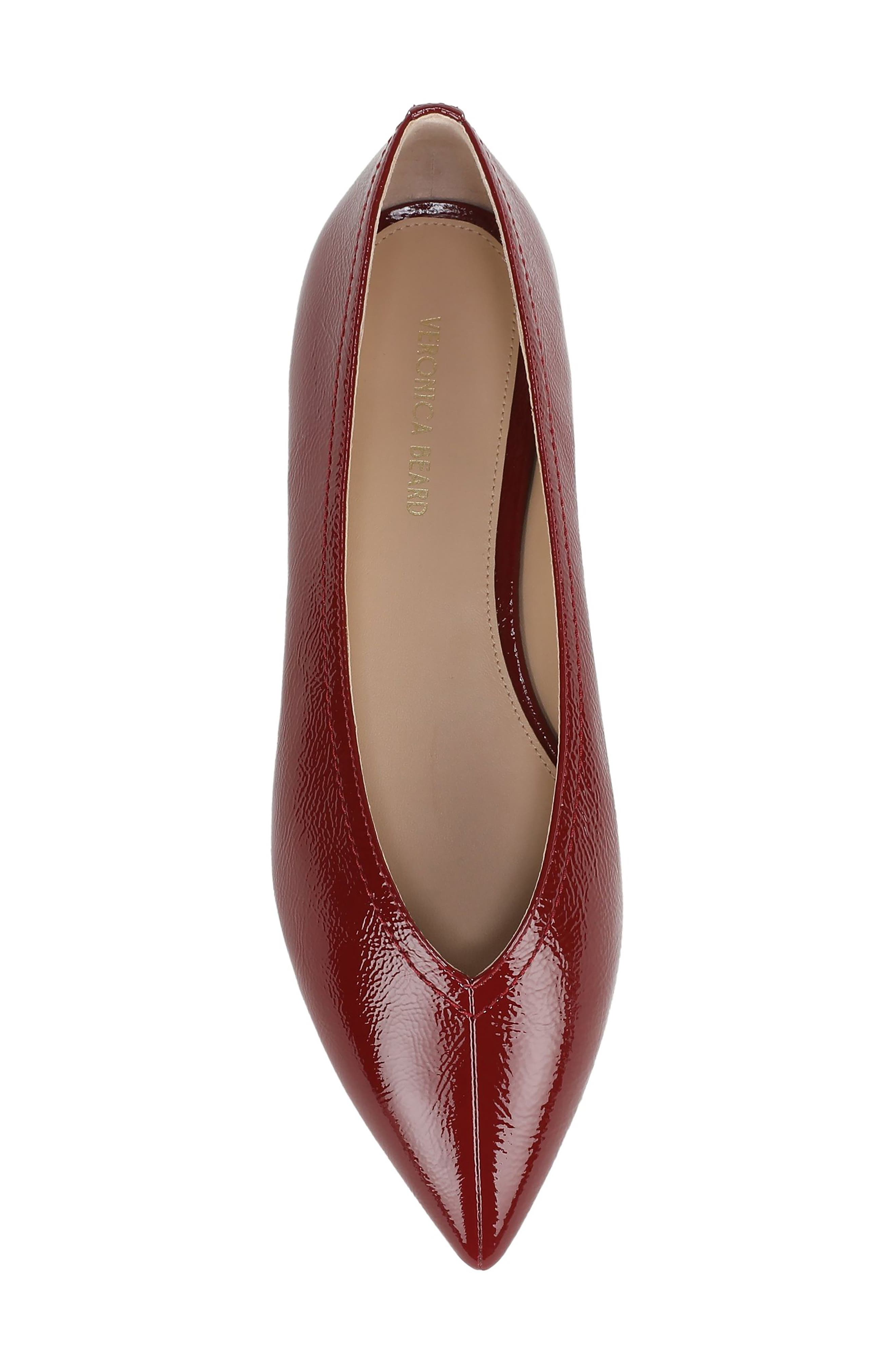 Veronica Beard Bancroft Pointed Toe Flat, Alternate, color, Oxblood Red-Dm
