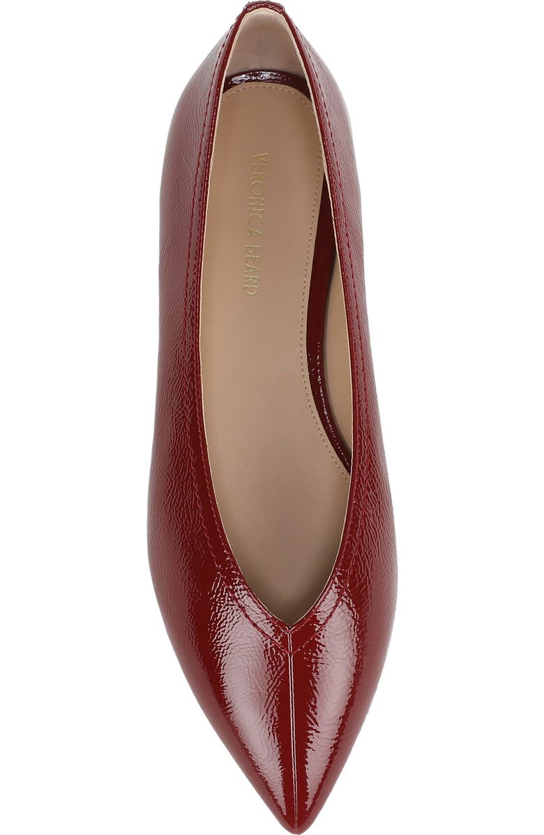 Veronica Beard Bancroft Pointed Toe Flat, Alternate, color, Oxblood Red-Dm