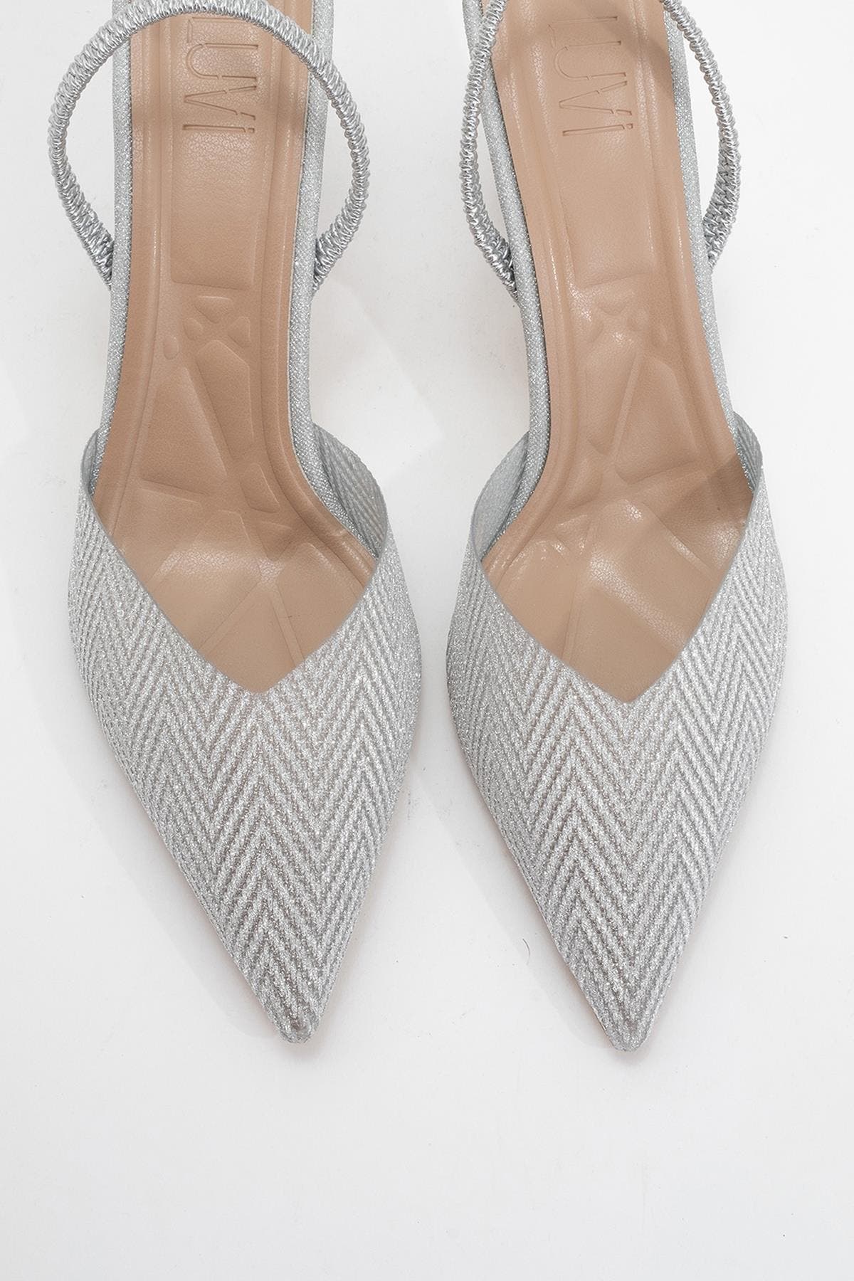 Renos Pointed Toe Pump, Alternate, color, Silver