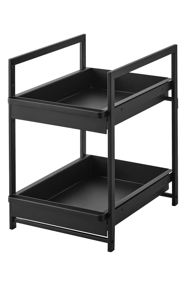 Yamazaki 2-Tier Pull Out Shelf, Alternate, color, Black
