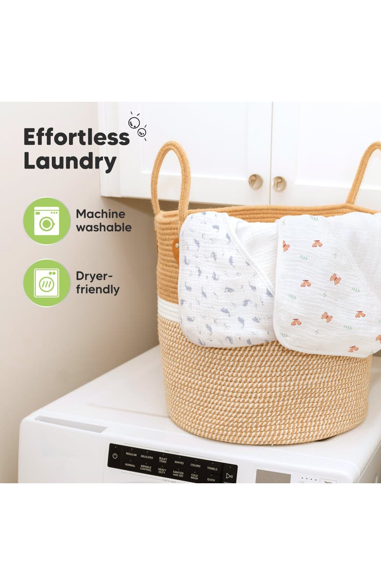 KeaBabies Lyra Muslin Hooded Towel, Alternate, color, Monarch