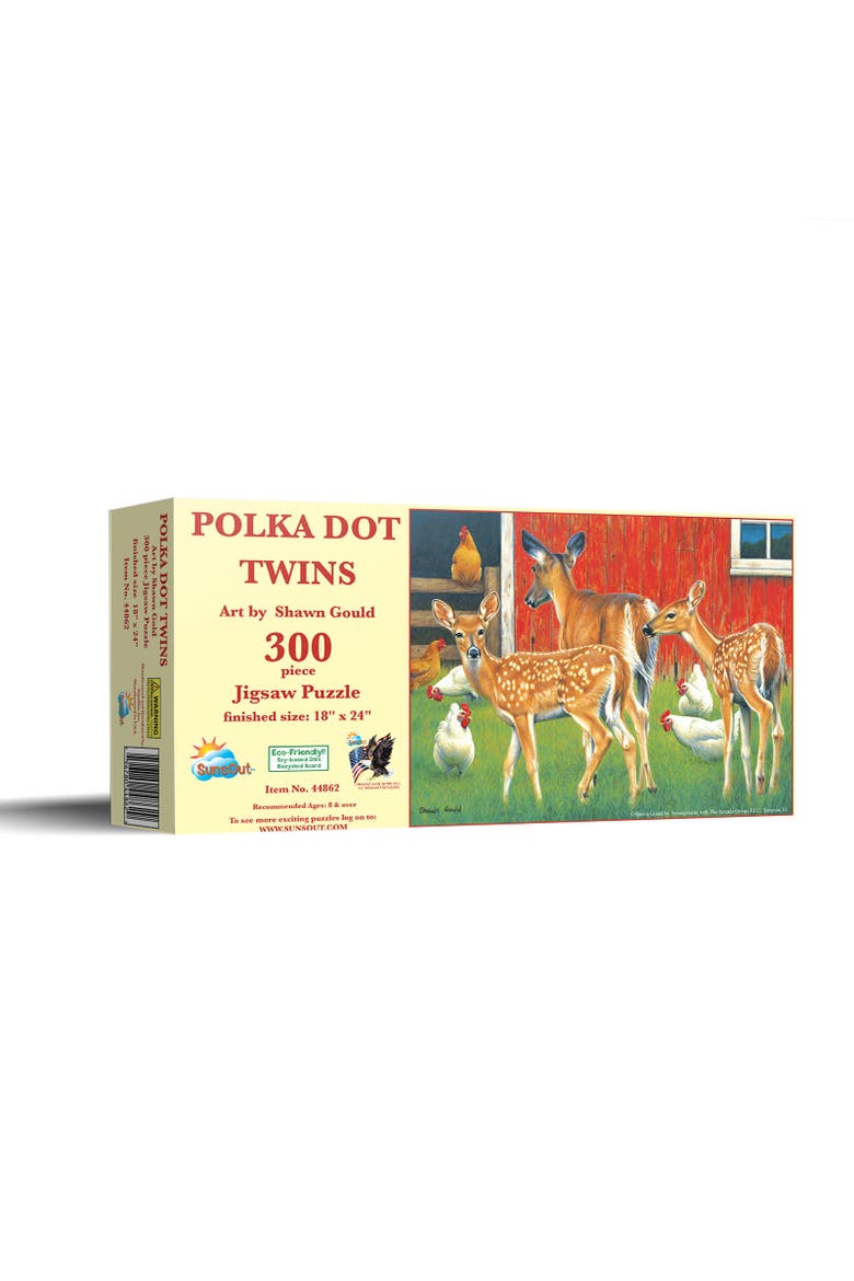 Polka Dot Twins 300 piece Jigsaw Puzzle for Adults, Main, color, Multicolor