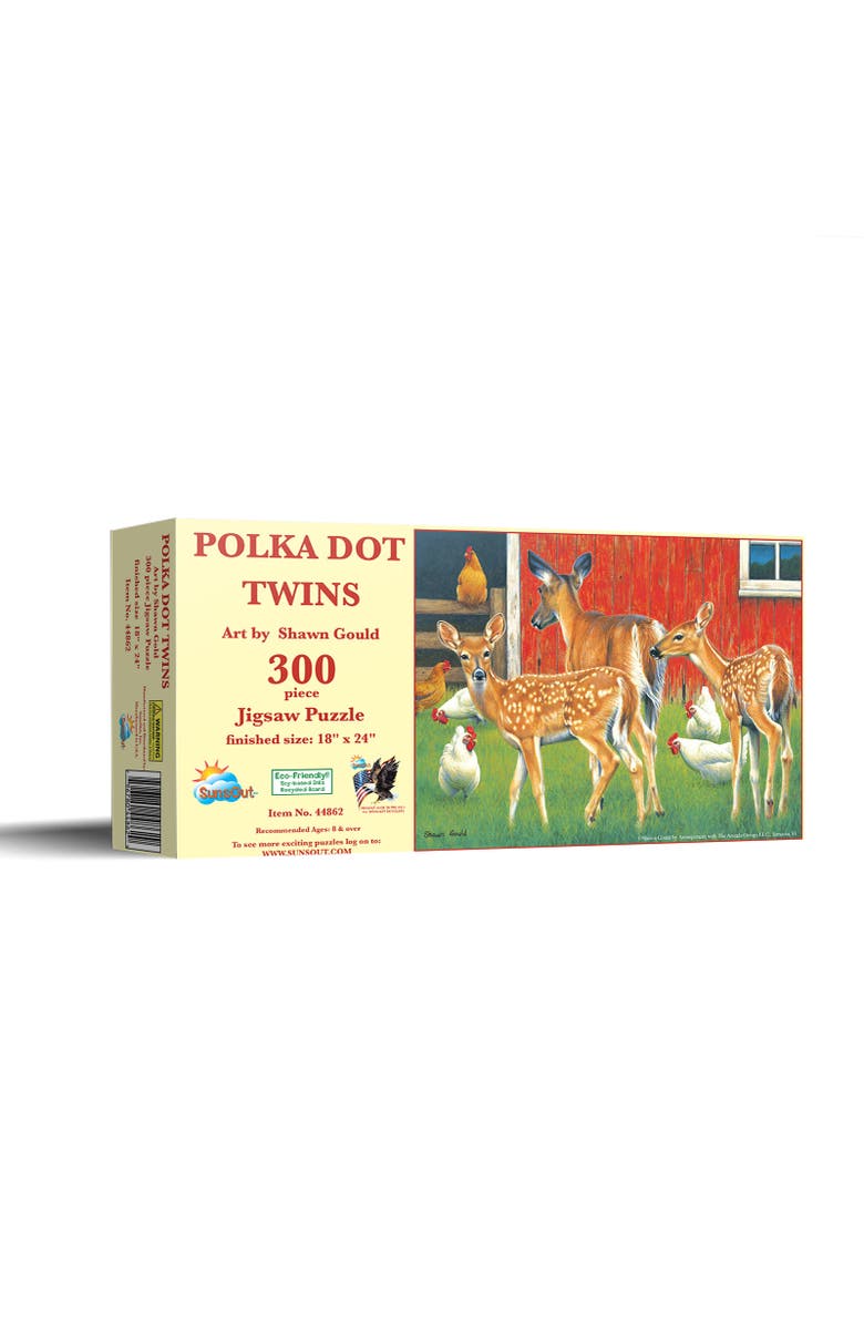 Sunsout Polka Dot Twins 300 piece Jigsaw Puzzle for Adults, Main, color, Multicolor