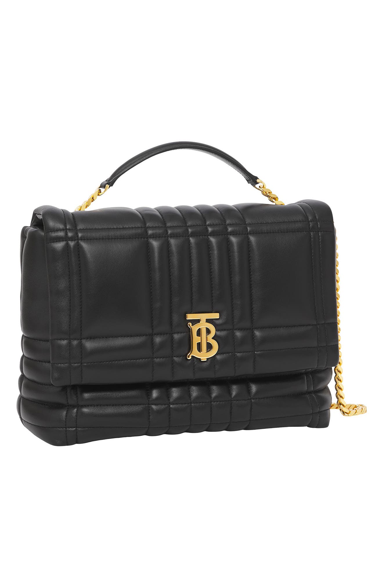 Burberry Medium Lola Quilted Leather Satchel, Alternate, color, 
