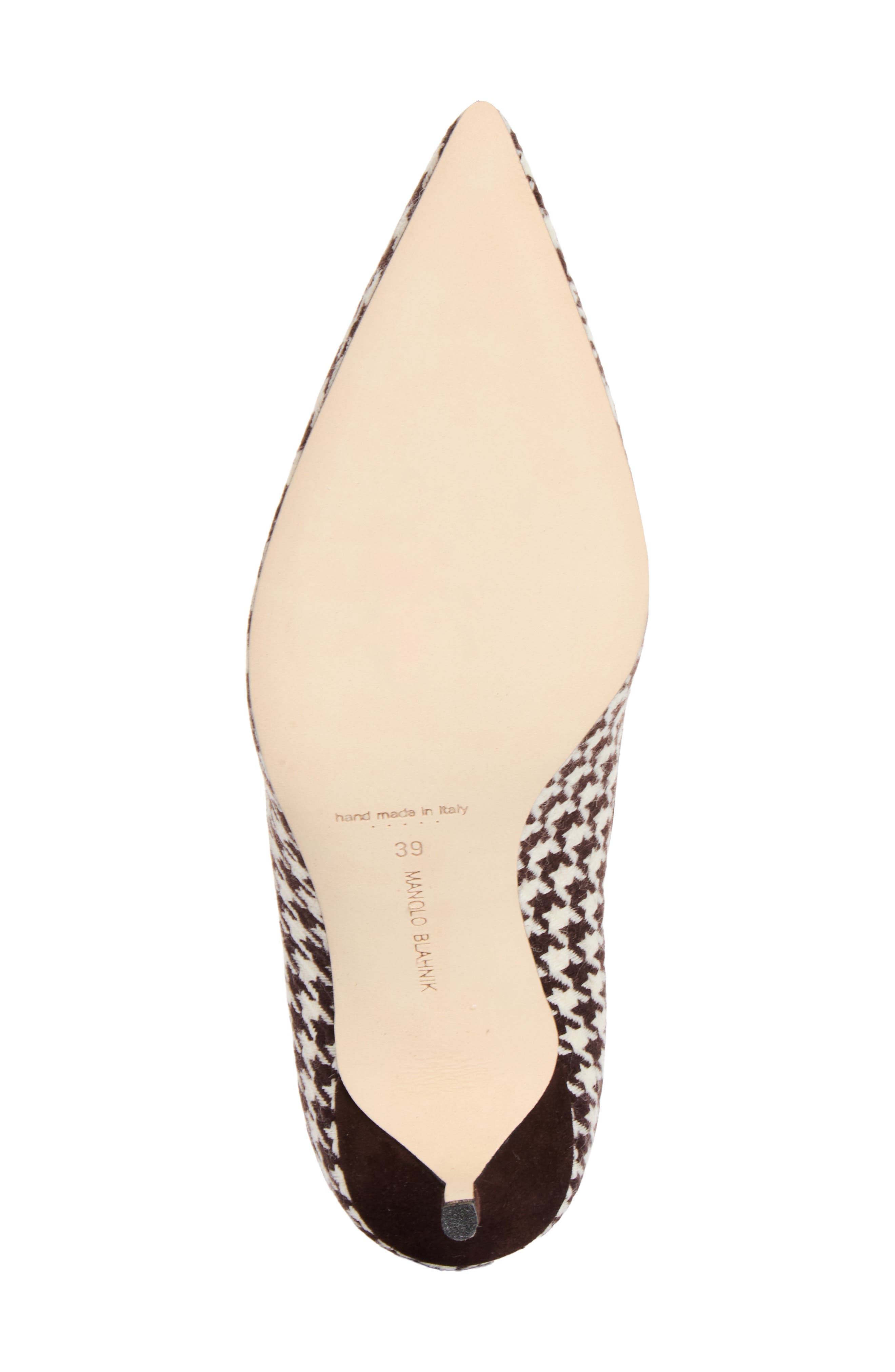 BB Pointed Toe Pump, Alternate, color, DARK BROWN/ CREAM