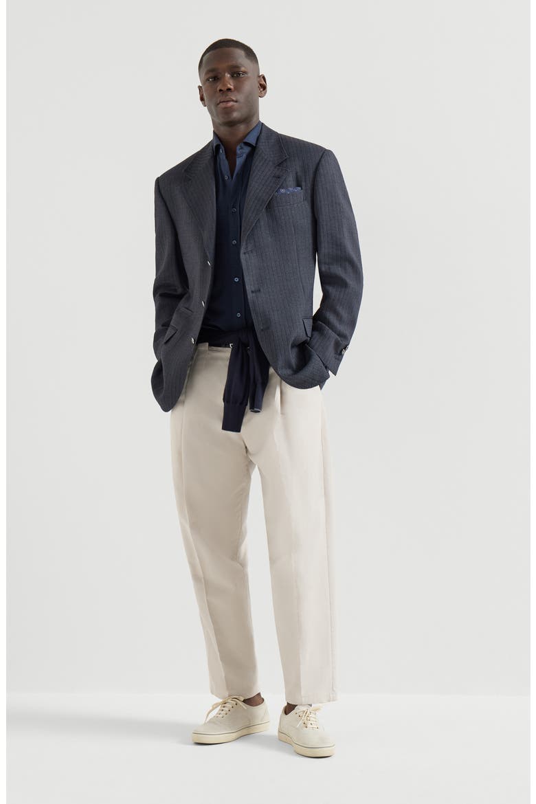 Spread collar shirt, Alternate, color, Azure